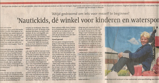 Nautickids in Noordhollands Dagblad